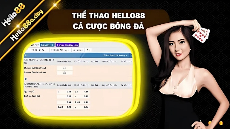 Cá độ bóng đá thoả thích tại sảnh thể thao của nhà cái HELLO88